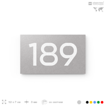 Номер на дверь 189, табличка на дверь для офиса, квартиры, кабинета, аудитории, склада, голубой 120х70 мм, Айдентика Технолоджи