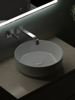 Тумба с раковиной Sancos SNOB R 80 со столешницей, бежевая матовая
