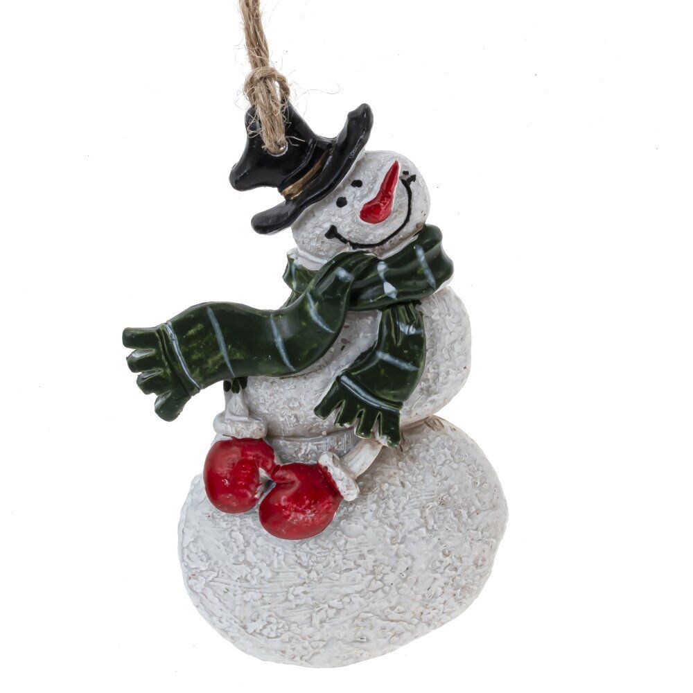 GAEM Изделие декоративное подвесное "Снеговик", L6 W1 H9 см, 6в.