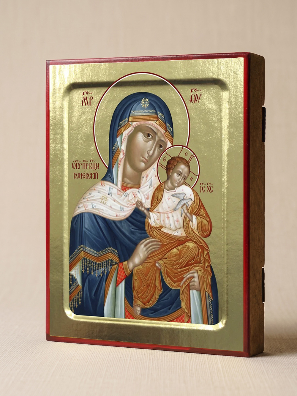 Икона Пресвятой Богородицы, Коневская на дереве: 125 х 160 (Синопсисъ)