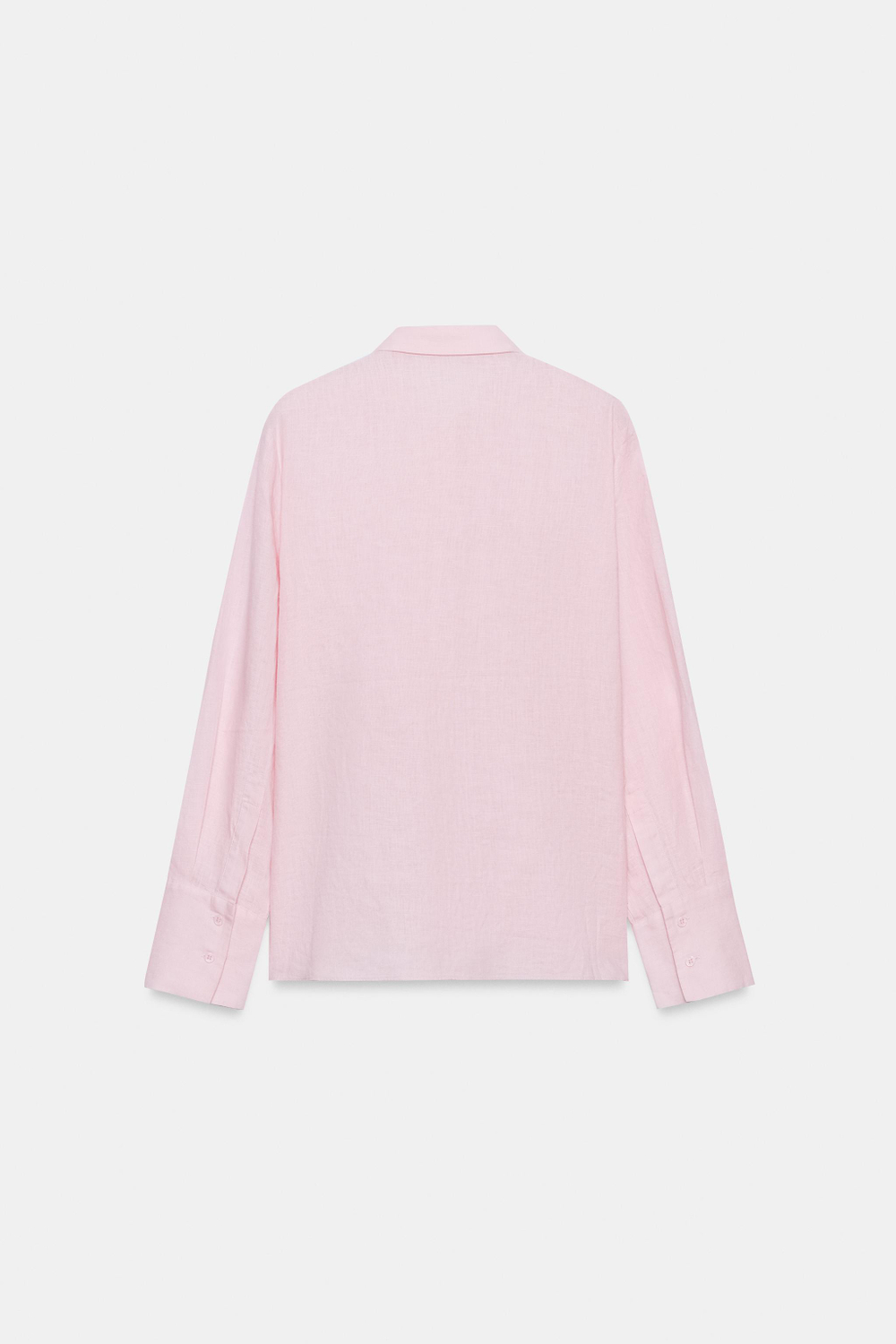 ZARA РУБАШКА ИЗ 100% ЛЬНА — ZW COLLECTION, РОЗОВЫЙ