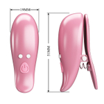 Розовые вибромассажеры для сосков с пультом ДУ Cayley