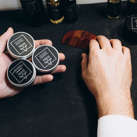 Деревянный гребень для бороды и усов Trius