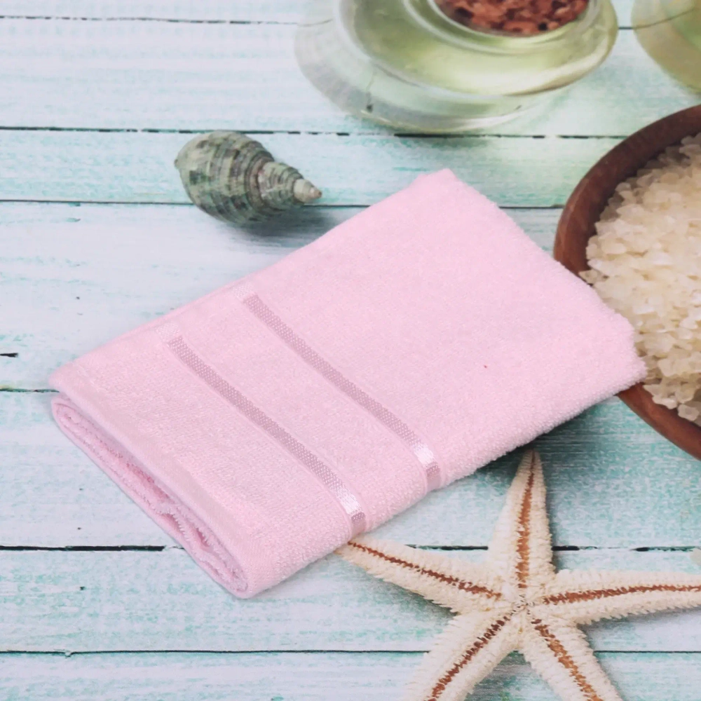 Полотенце махровое 30*60см «LUNA» цвет светло-розовый 10100 плотность 360гр/м2