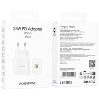 Сетевой адаптер питания BOROFONE BA82A PD 25W (белый)