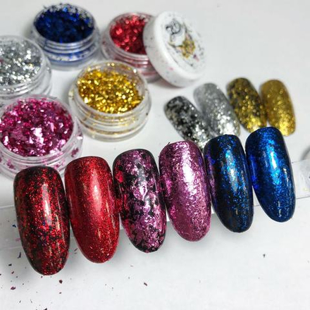 1262 Хлопья Юки красные металл