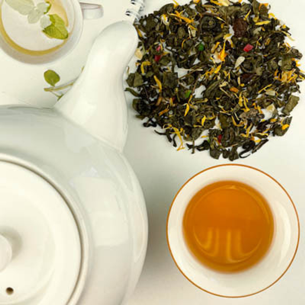 Зеленый чай BERRY-TEA "Абрикосовый джем"  | 18гр под стакан | Эконом