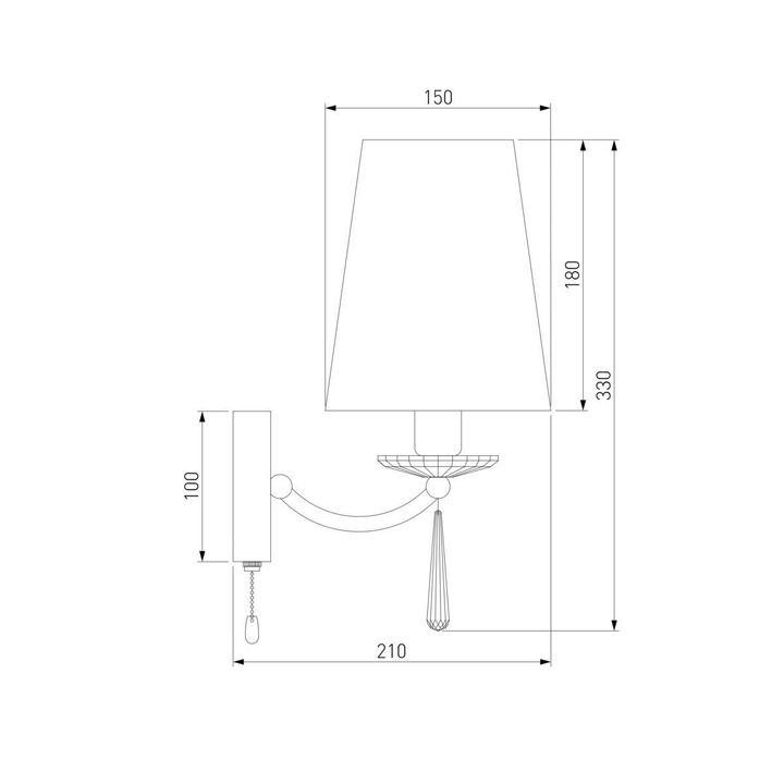 Бра Eurosvet 60079/1 хром