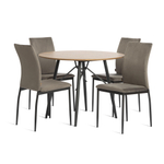 Стул CAPRI (mod. BC565-DC) металл, флок, 43 х 53 х 92 см, Dark grey (темно-серый) HLR24 / черный