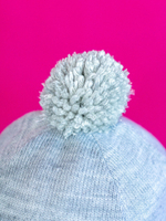 Шлем зимний вязаный (Серый меланж) с маской ГУФ