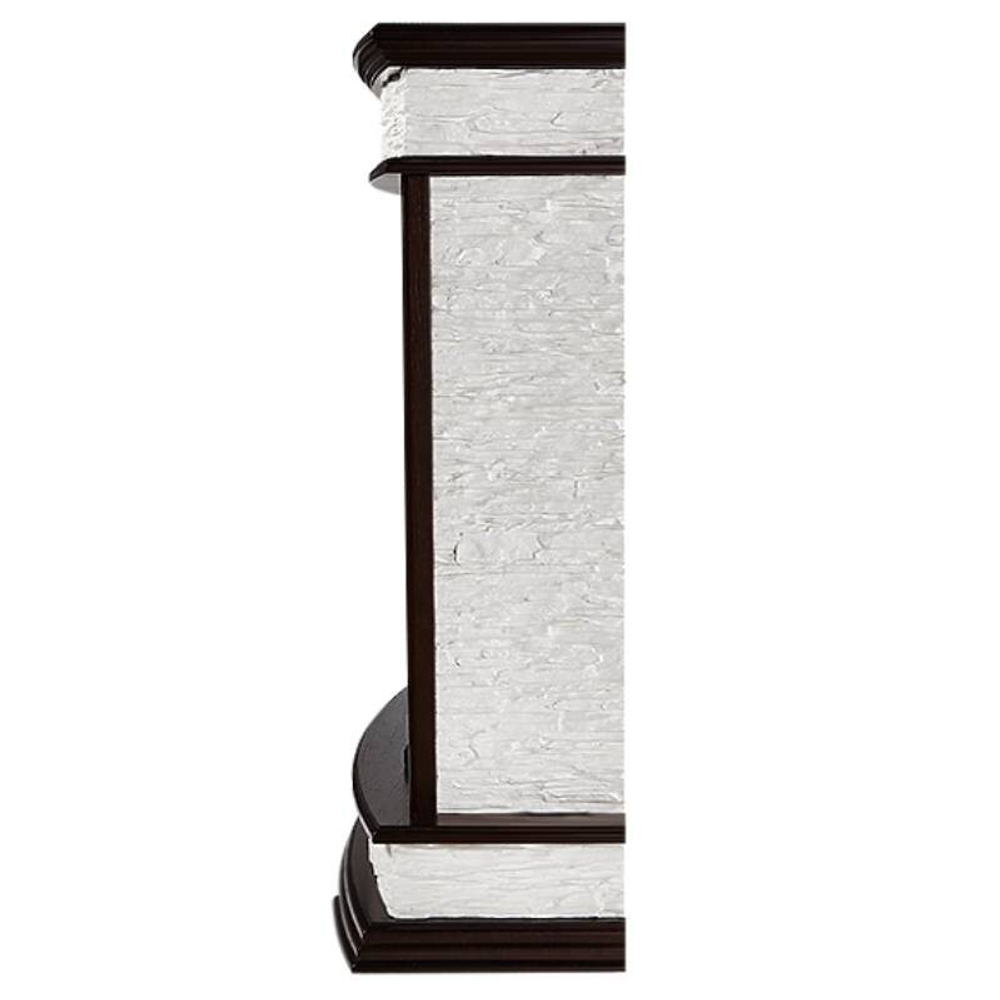 Портал Firelight Scala Classic камень сланец скалистый белый, шпон тёмный дуб