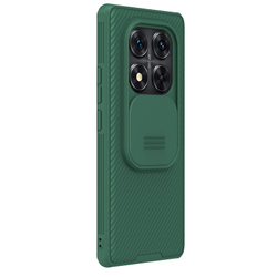 Усиленный чехол зеленого цвета (Dark Green) с сдвижной шторкой для камеры от Nillkin для Xiaomi Redmi Note 14 Pro 5G и Mi Poco X7 5G, серия CamShield Pro Case