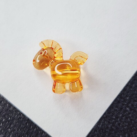 Бусина, лошадка, лошадь, акрил, люсит, р-р 17мм