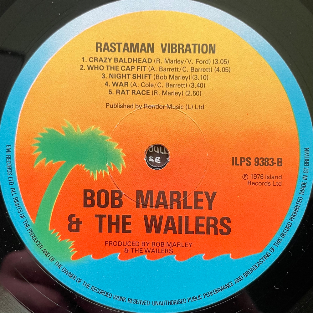 Bob Marley & The Wailers - Rastaman Vibration (Англия 1976г.)