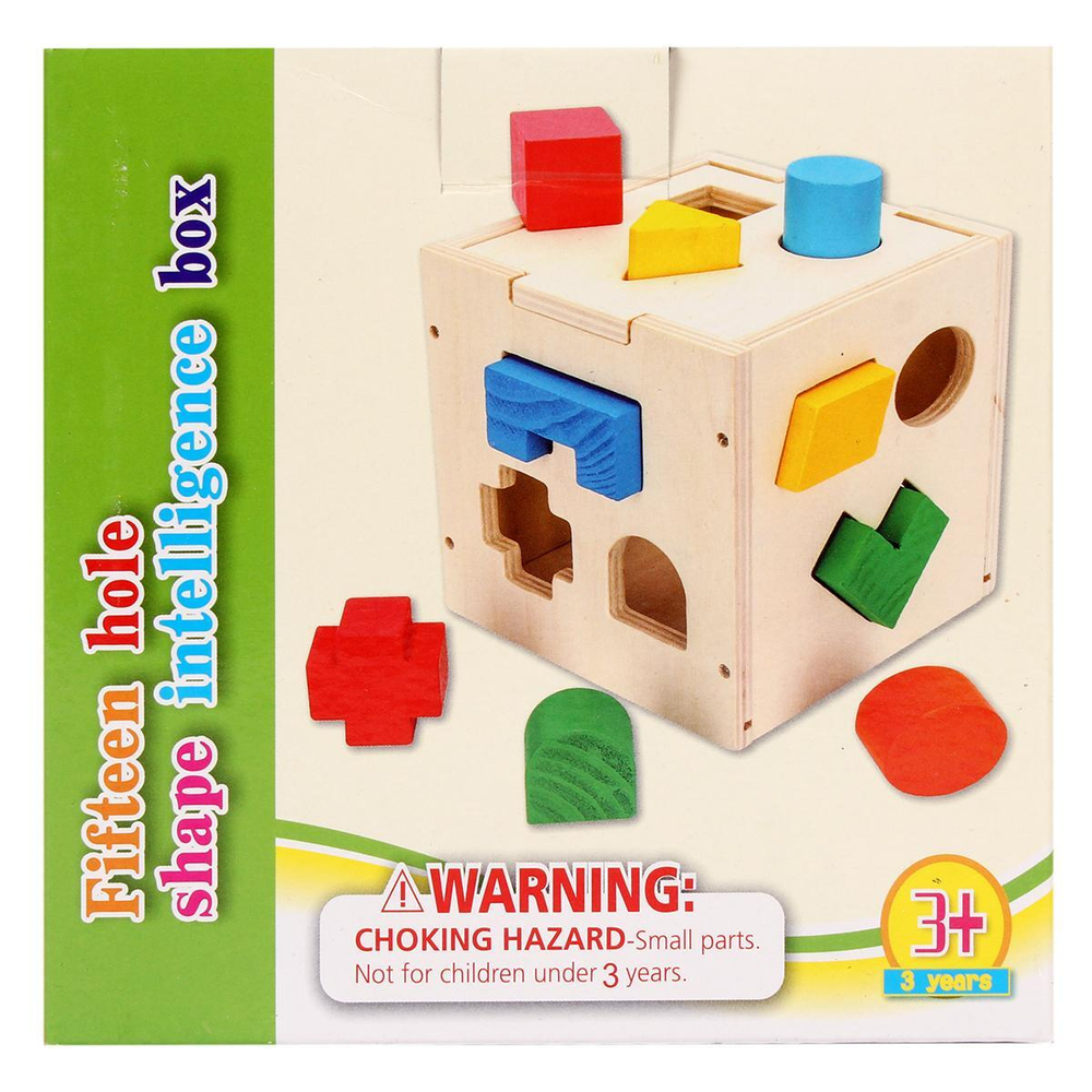 Развивающая игрушка деревянная Сортер обьемный куб, коробка C-41839