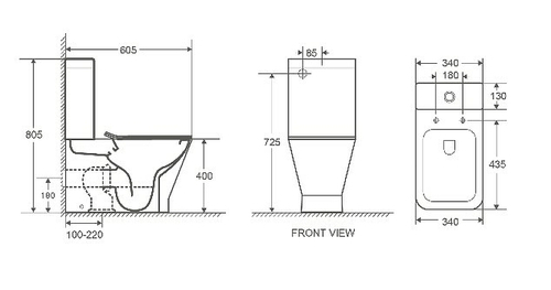 Унитаз компакт WeltWasser Rotbach 001 MT-BL 10000003793 Черный матовый с бачком и сиденьем Микролифт