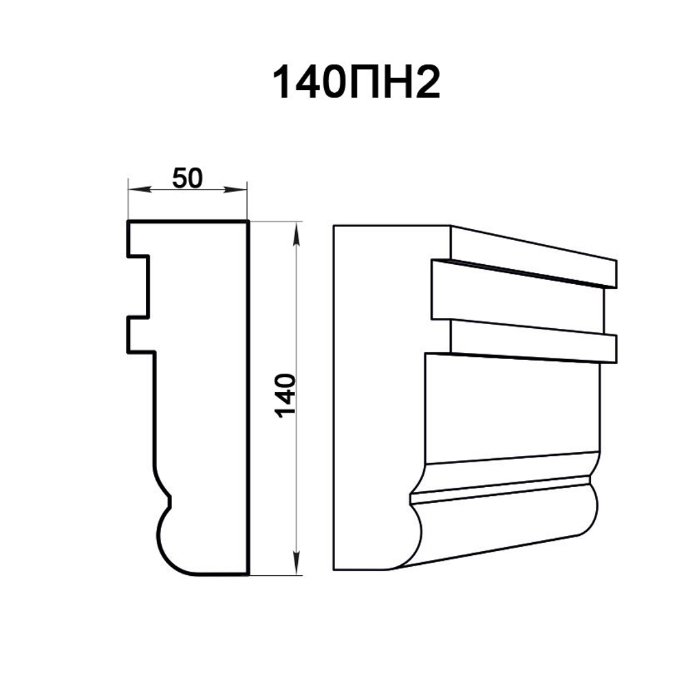 Наличник из пенопласта чертёж.
