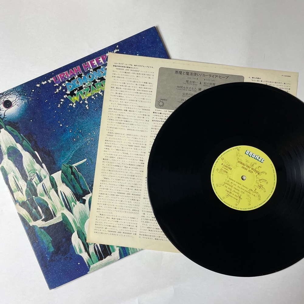 Винтажная виниловая пластинка LP Uriah Heep Demons And Wizards (Japan 1975) (No Obi) Rainbow Demon