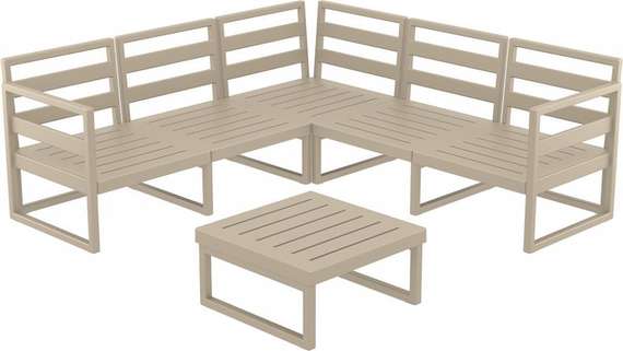 Комплект угловой уличной мебели Mykonos