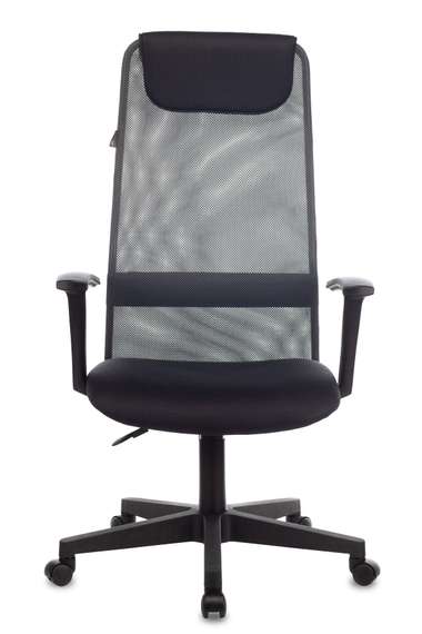 Кресло руководителя Бюрократ KB-8 темно-серый TW-04 TW-12 сетка/ткань с подголов. крестов. пластик