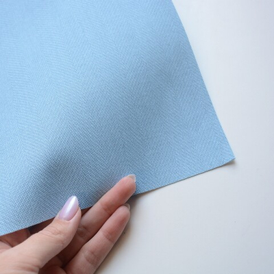 Кожзам переплетный с тиснением "TWEED", светло-голубой