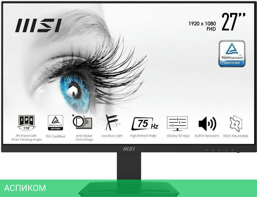 Монитор MSI Pro MP273U Black (9S6-3PB4CH-230)