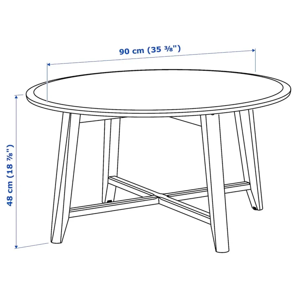 Журнальный стол - IKEA KRAGSTA/ИКЕА КРАГСТА,90х48 см, черный