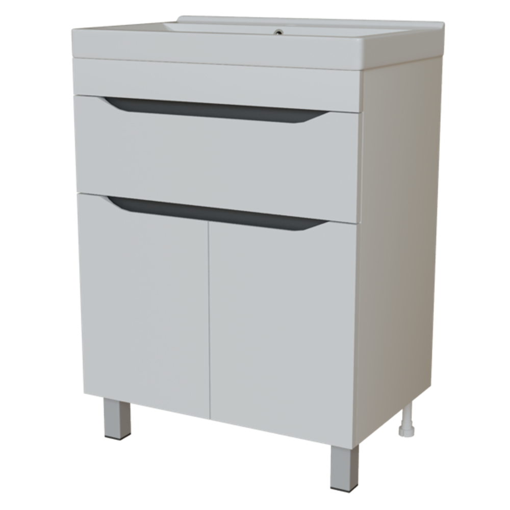 Тумба д/ванной "Лайн-60" 1 ящик под раковину Фостер 60 (Kirovit)/Fest-60 (Sanita Lux) (ПВХ)