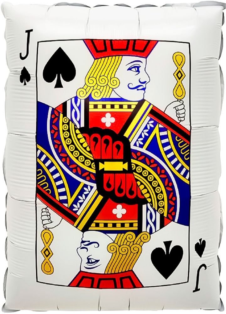 Шар (22&#39;&#39;/56 см) Фигура, Покер, Карта Валет Пик, 1 шт.