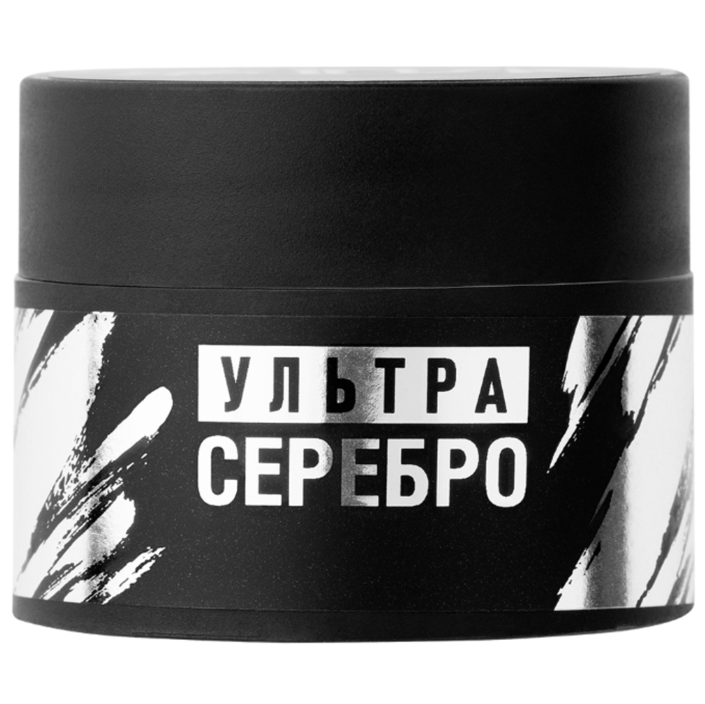 Irisk Ультра серебро гелевая краска без липкого слоя, 5мл