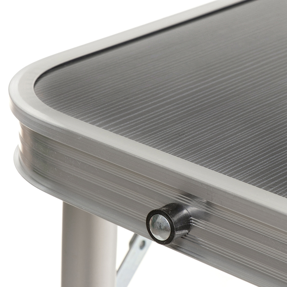 Стол складной металл, прямоугольный, 150х60х70 см, столешница МДФ, чер