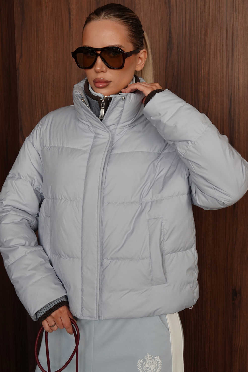 Куртка демисезонная с манишкой из трикотажа