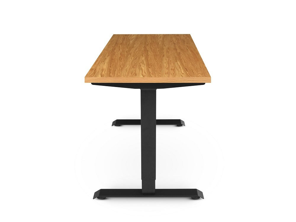 Регулируемый компьютерный стол Bazalt с регулировкой по высоте — столешница МДФ Дуб европейский