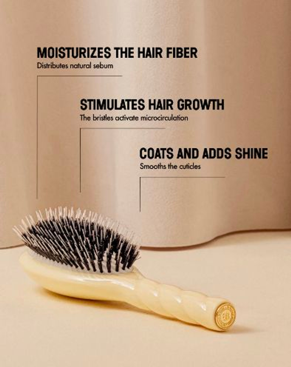 La Bonne Brosse Массажная расческа для волос N 02 Essential Detangling Brush - Emerald Green