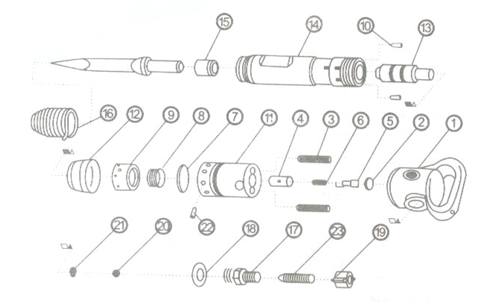 Отбойный молоток пневматический G-10 HE