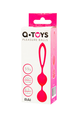 Вагинальные шарики A-Toys by TOYFA Rai, силикон, розовый, 17 см