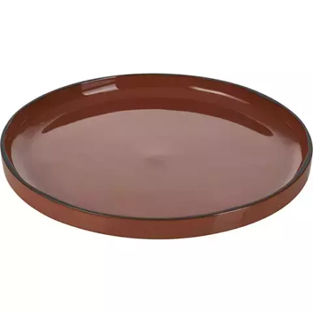 Тарелка «Карактэр» с высоким бортом керамика D=260,H=22мм красный,коричнев