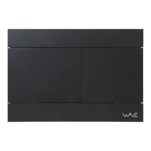 Кнопка смыва WAVE SS02-2, ЧЕРНЫЙ МАТОВЫЙ, прямоугольная, НЕРЖ, для МEХАНИКИ