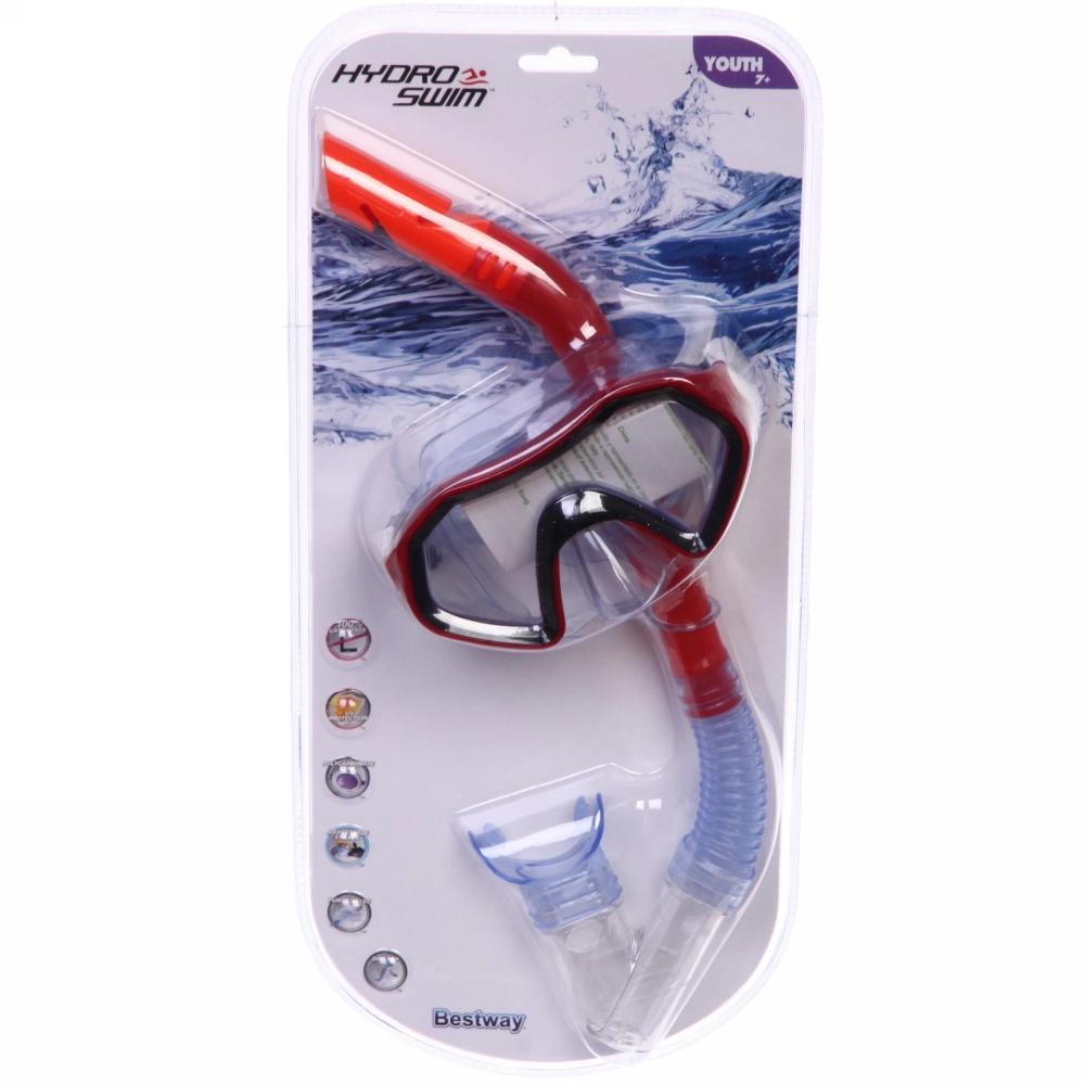 Набор для подводного плавания от 7 лет Crusader Snorkel: маска, трубка Bestway (24025)
