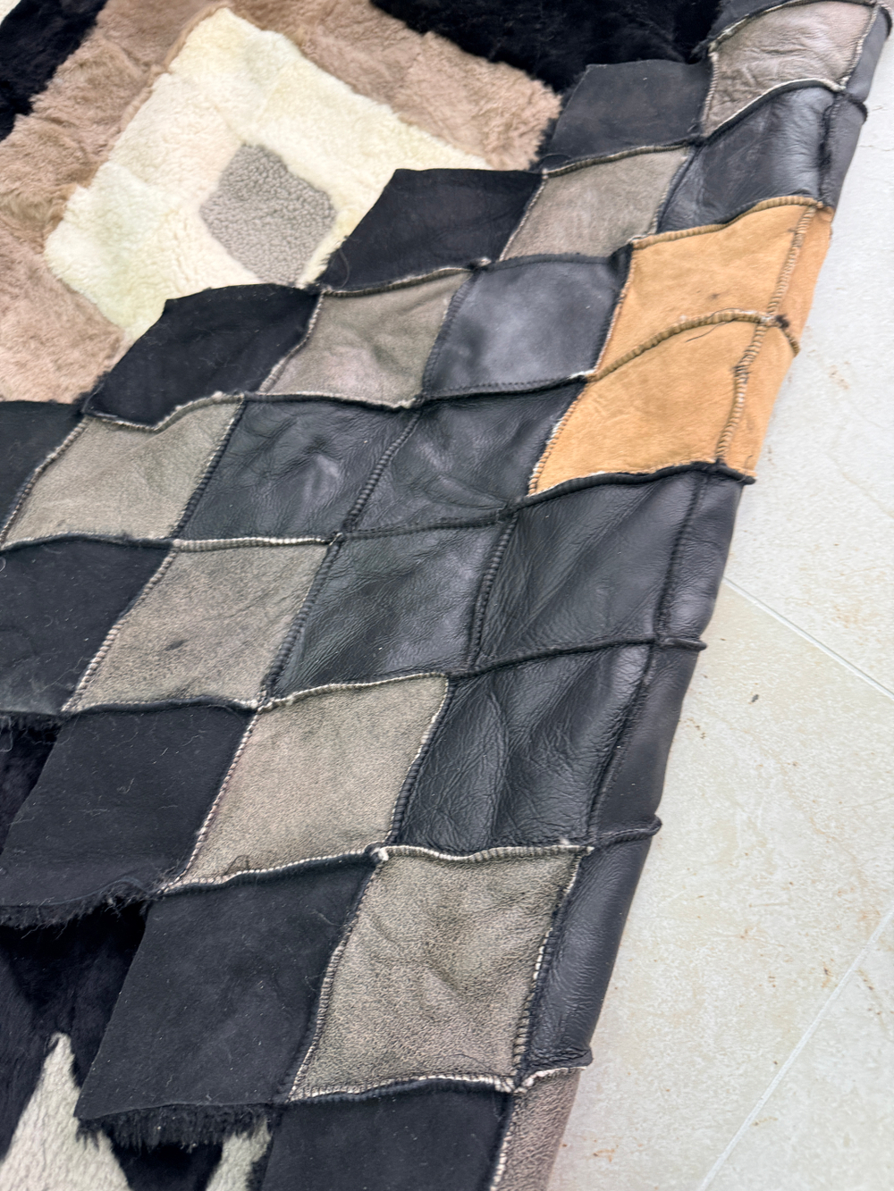 Покрывало меховое ковер из шкуры овчины