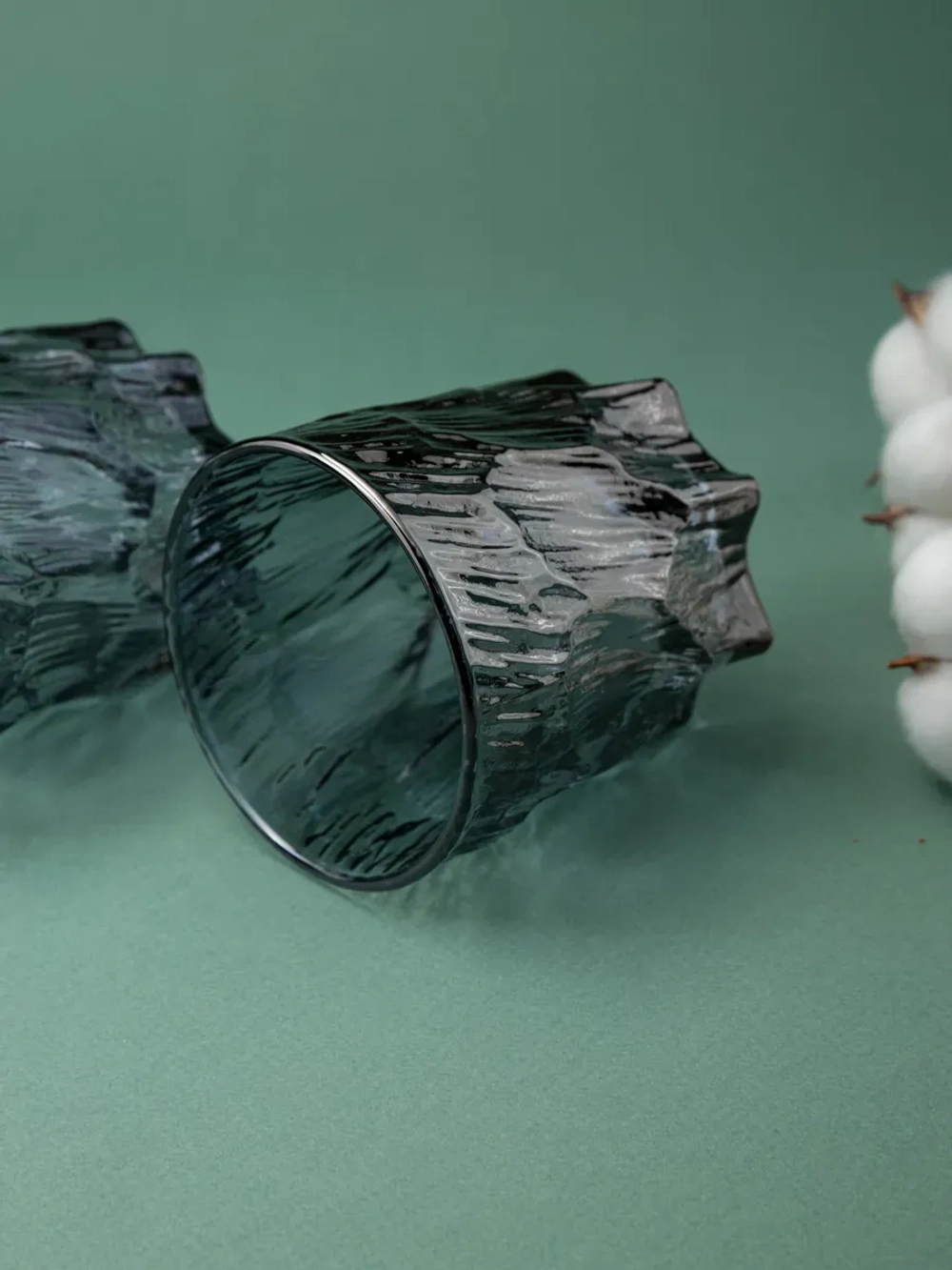 Стаканы для виски, 6 шт. Черный лед, 260 мл.