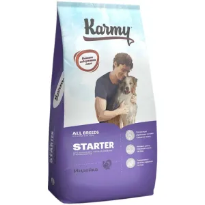 Сухой корм для щенков всех пород, Karmy Starter all breeds, с момента отъема до 4-х месяцев, беременных и кормящик сук, с индейкой