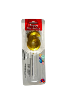 Свечи "Цифра (0-9)" Золотая