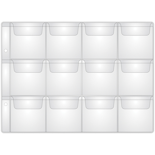 Лист OfficeSpace на 12 монет 50*53, горизонтальный, 120мкм 220196