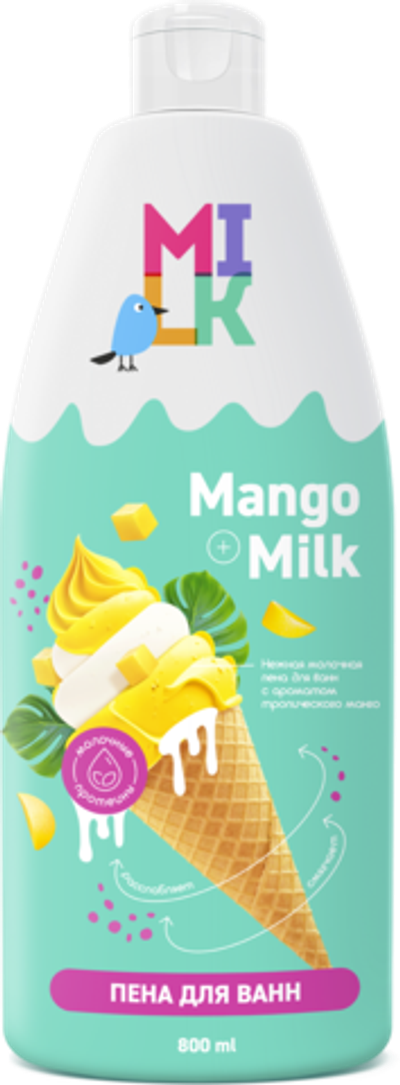 MILK Пена д/ванн Молоко и Манго 800мл.