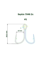 Крючки рыболовные Saikyo 7046BN 2X № 3 (5шт) тройник