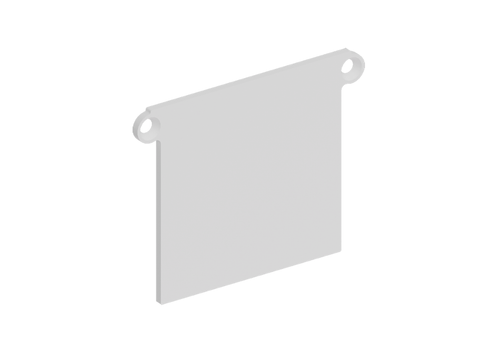 Боковая  глухая заглушка для профиля DN18519 Цвет:Белый матовый,  RAL9003, Серия:DN8ALE