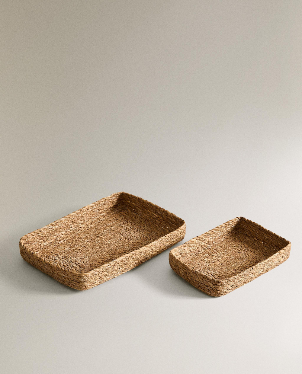 Zara Home Поднос из морской травы, цвет бежевый, 21 см