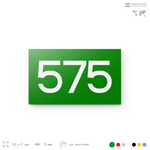 Номер на дверь 575, табличка на дверь для офиса, квартиры, кабинета, аудитории, склада, зеленая 120х70 мм, Айдентика Технолоджи