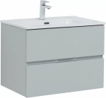 Тумба с раковиной Aquanet Алвита New 303907 70 серый